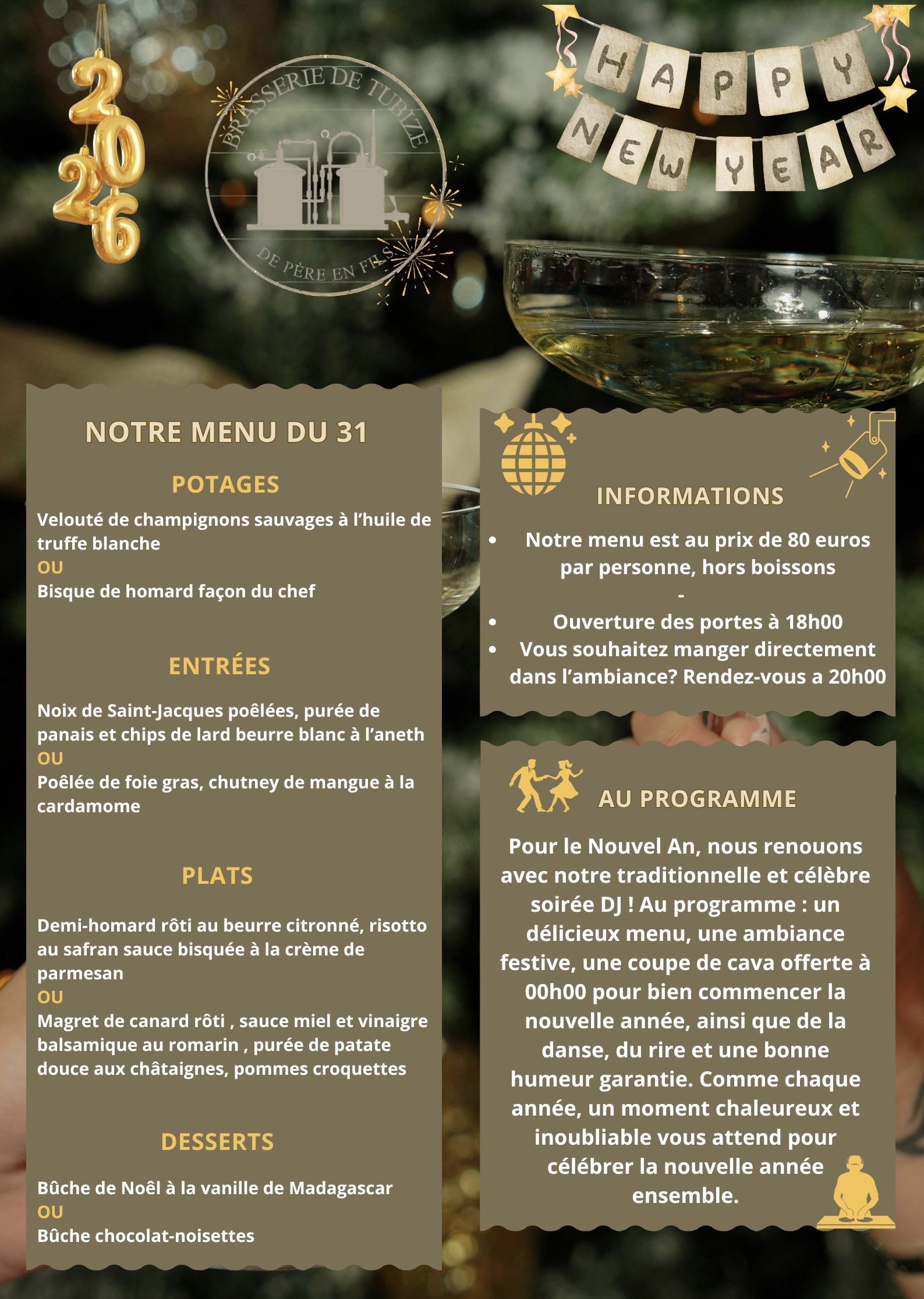 Beige Modern Tropical Restaurant Menu - 1